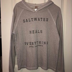 Grey salt water heals everything hoodie